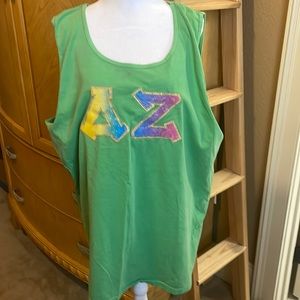 Comfort colors delta zeta tank size xl